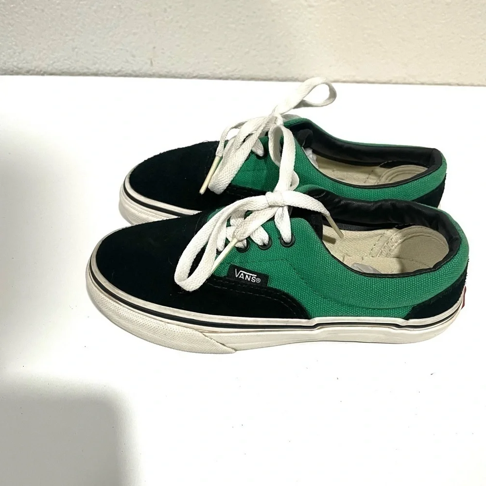 VANS skate era green black canvas low top shoe size 12.5